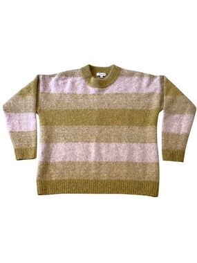 Madewell Sz M Otis Space Dye Pullover Alpaca Wool Sweater Pink Oyster